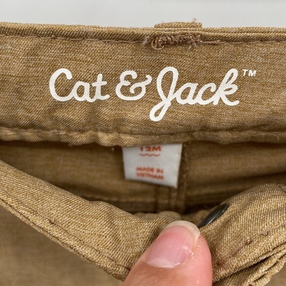 Cat & Jack Baby Mid Rise Regular Fit Casual Shorts Brown Size 12M NEW - Picture 3 of 6